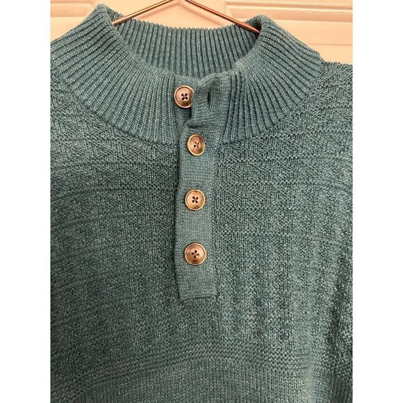 Tommy Bahama Men's Seaway Sorrento Beach Button Up Mock Neck Sweater Size XL - Picture 4 of 10
